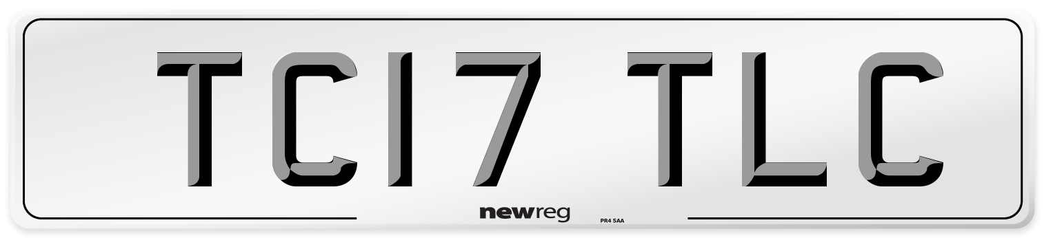 TC17 TLC Number Plate from New Reg